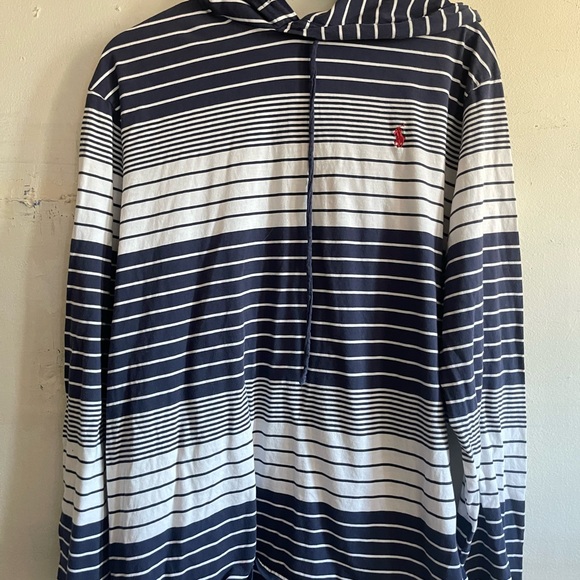Ralph Lauren Other - Ralph Lauren Navy and White Striped Hooded Top